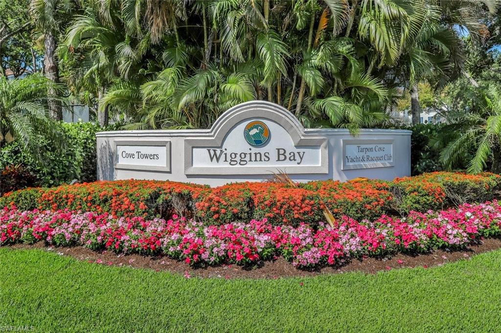 "Wiggins Bay" entry monument.