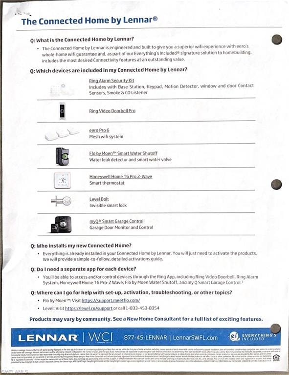 Integrated technology components within the property