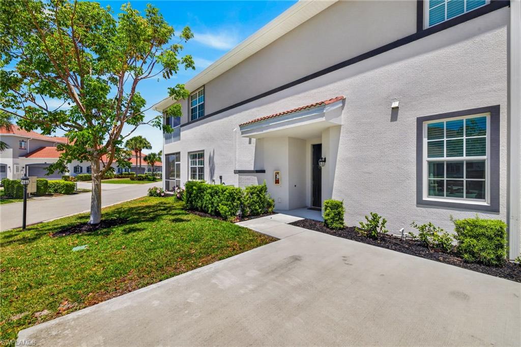 Stucco exterior with contrasting trim accents