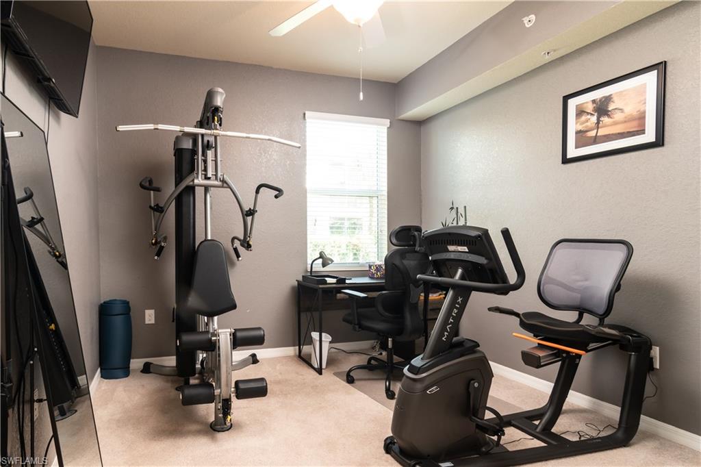 3rd bedroom is outfitted with exercise equipment