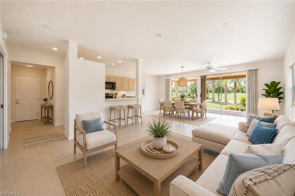 Virtually Staged Great Room showing Dining Area