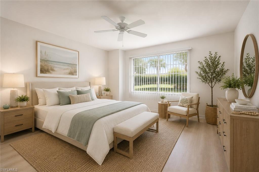 Virtually Staged Primary Bedroom