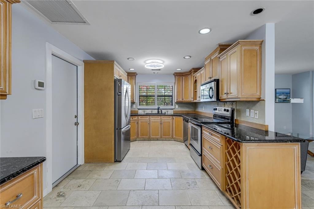 Access the garage through the kitchen.