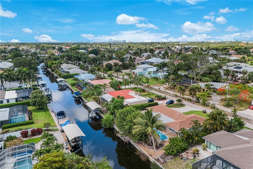 Aerial view of the Homewood Drive canal.