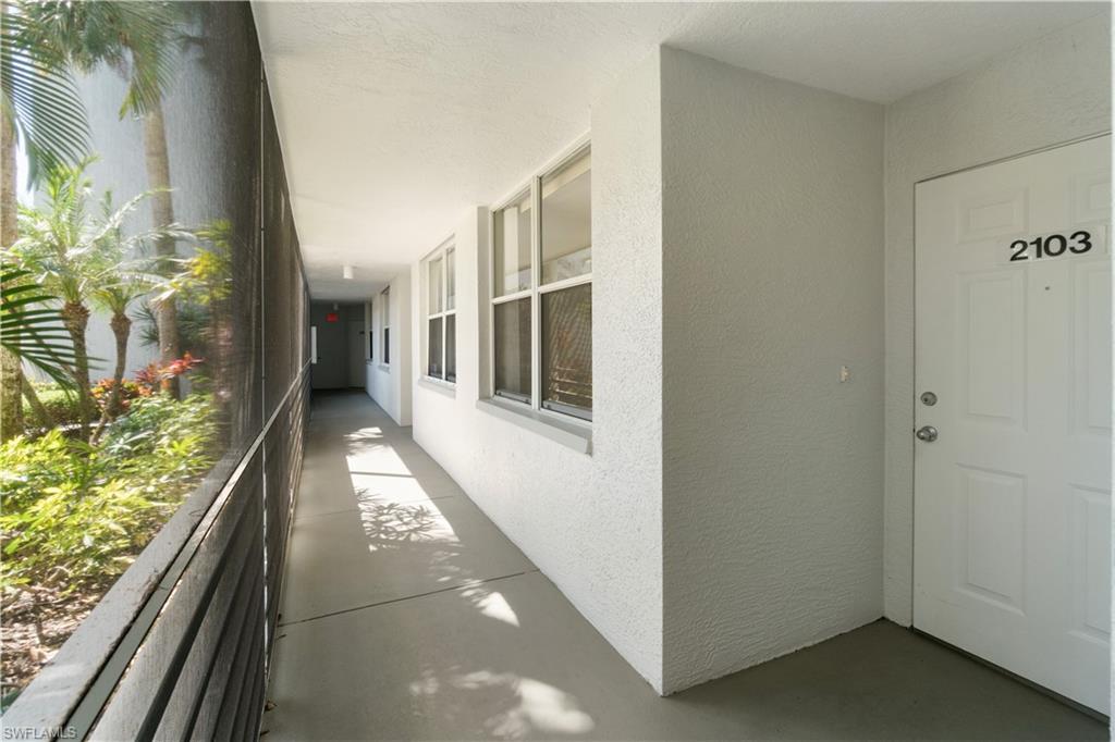 Screened entry way to your front door.