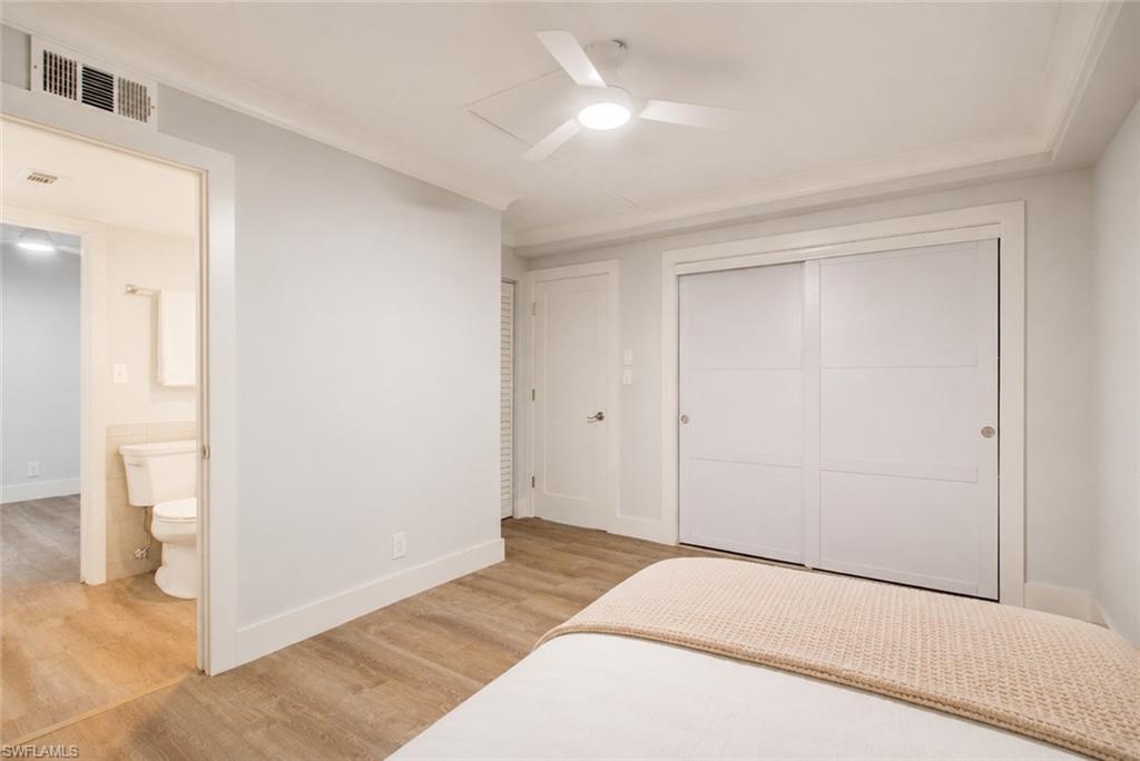 Virtually staged Bedrooms - Fans and closets recently updated