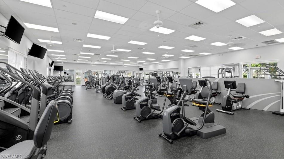 Well equipped fitness center