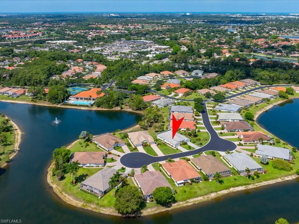 Waterfront home with direct access to a private cul-de-sac
