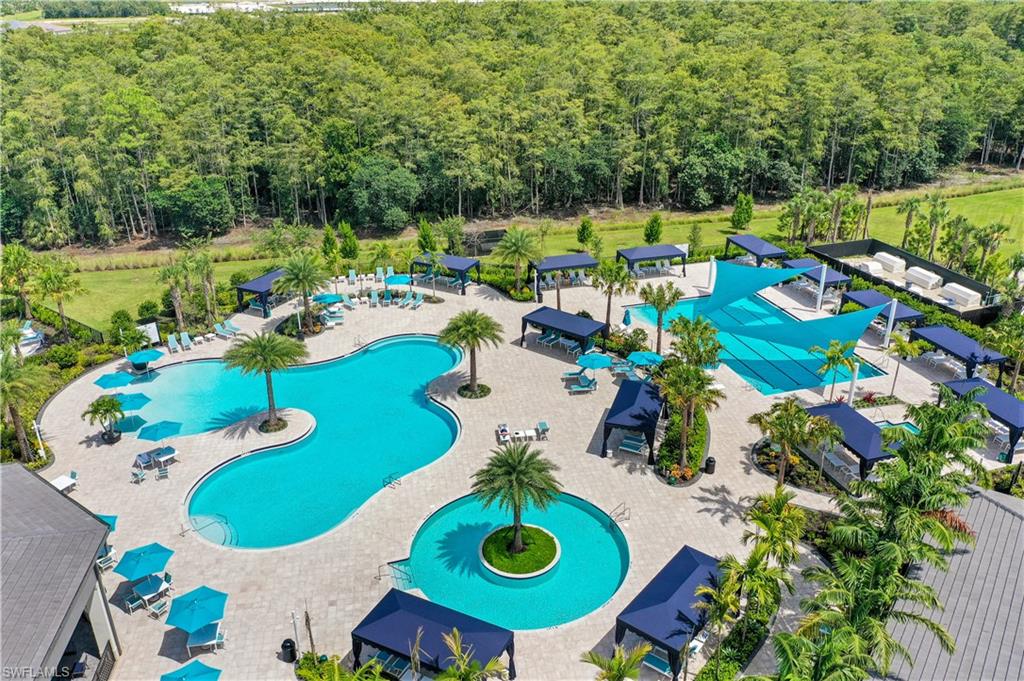 Pools and cabanas