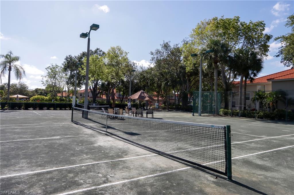 View of tennis court