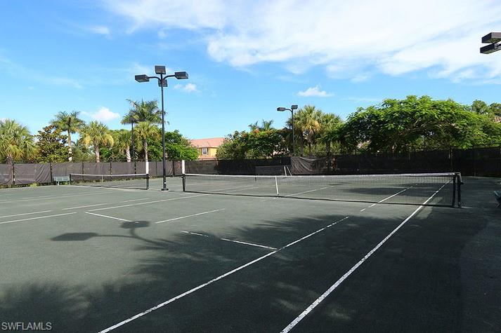 View of tennis court