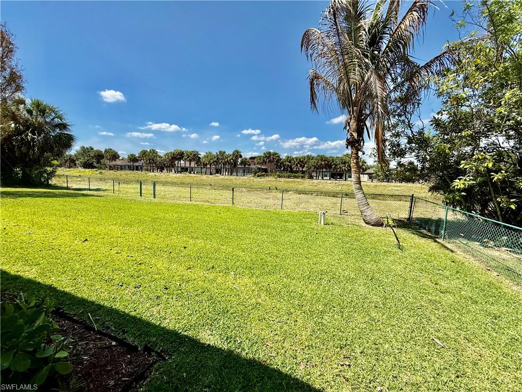 Fenced yard.