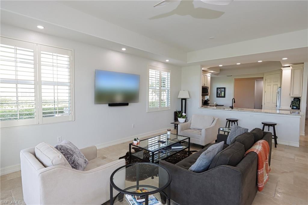 Living room with ceiling fan