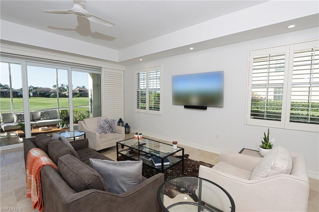Living room with ceiling fan