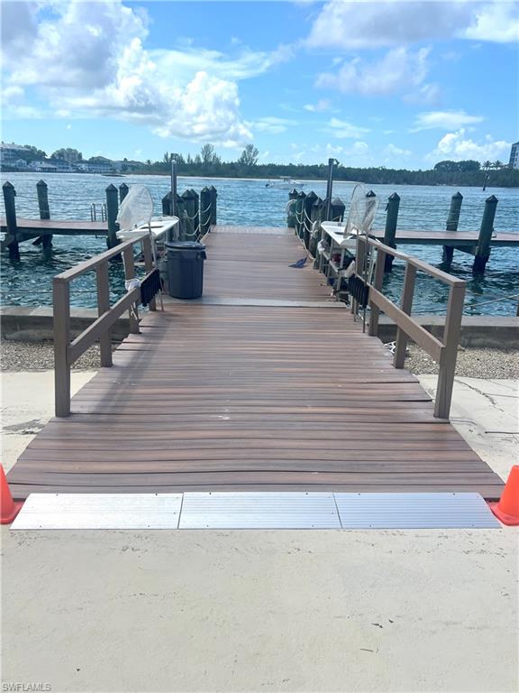 Fishing Pier with wood-finish decking, plenty of lights, two sinks with counter space
