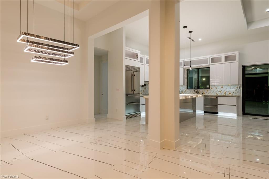Open concept dining area