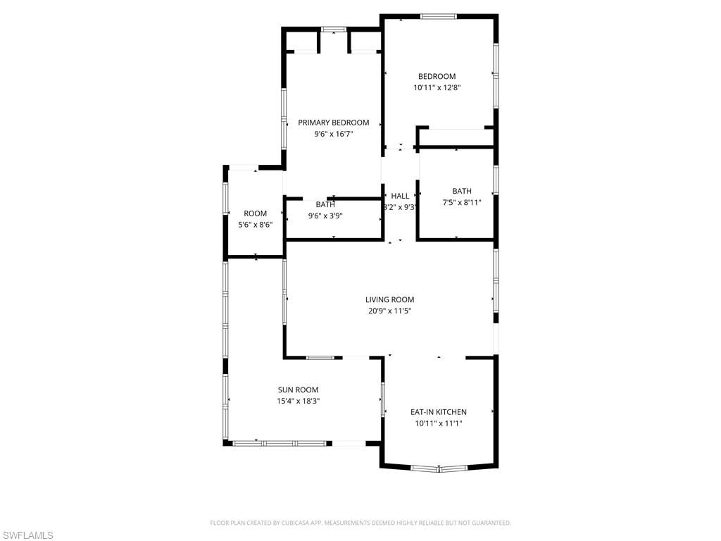 View of home floor plan with dimensions