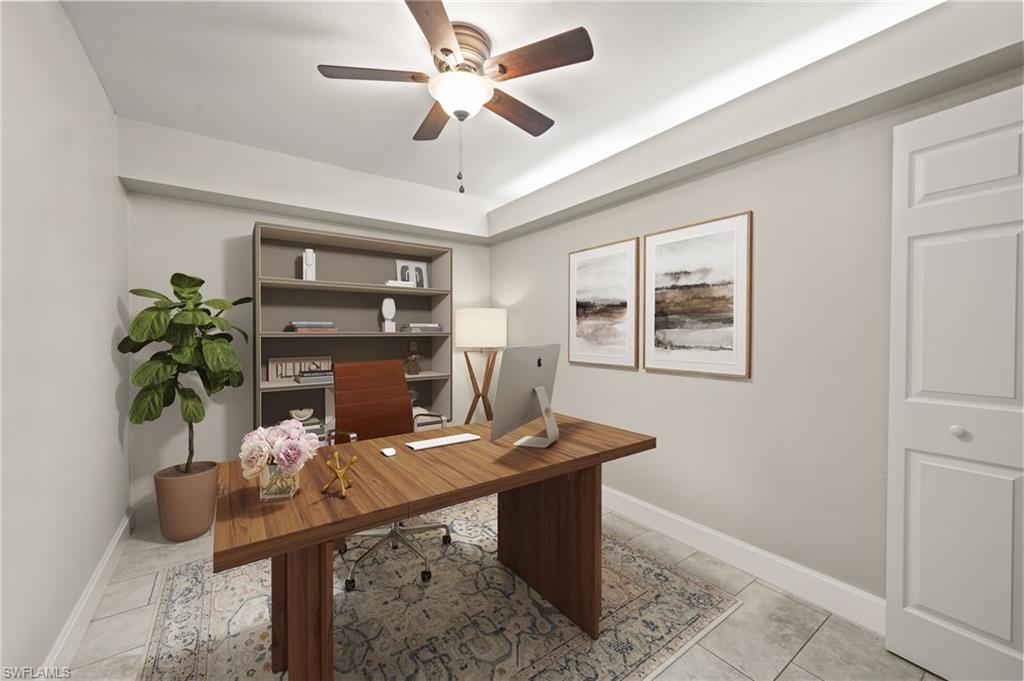 Den - Virtually staged as an office