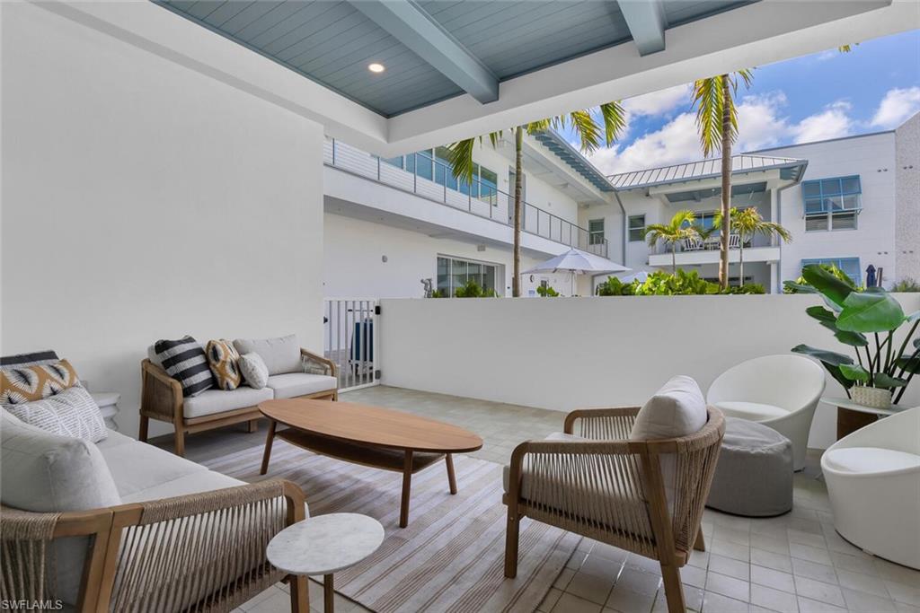 View of patio with outdoor lounge area