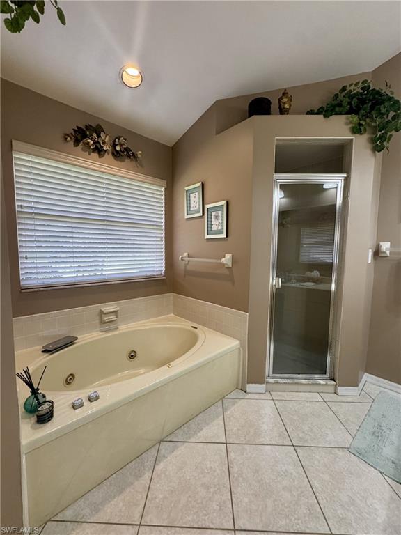Primary bath with tub and shower