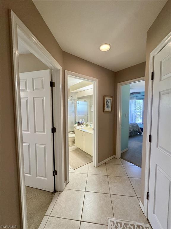 Hallway to guest rooms