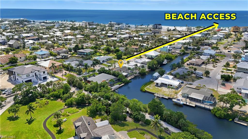 Aerial view of canal and The Gulf- Virtually Edited Image