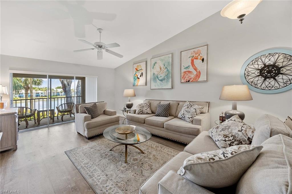 Great Room with Vaulted Ceiling and Screened Porch