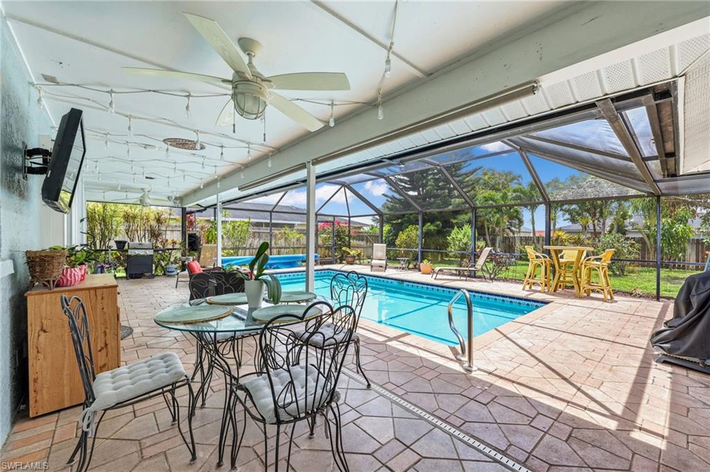 View of pool patio