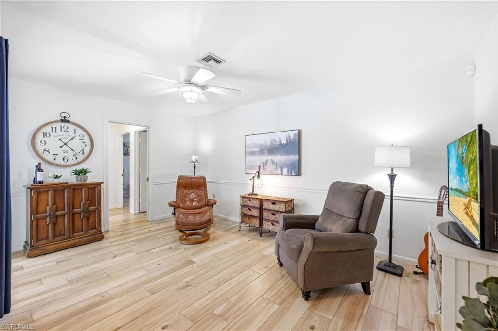 Family room area by kitchen