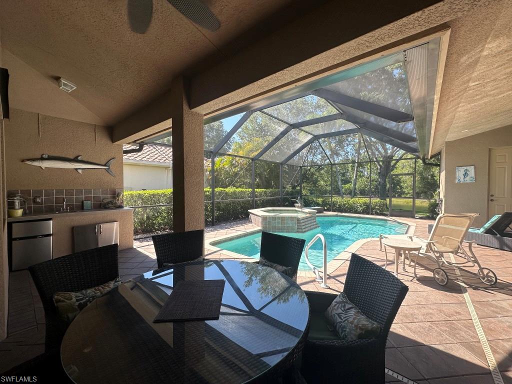 Covered pool area