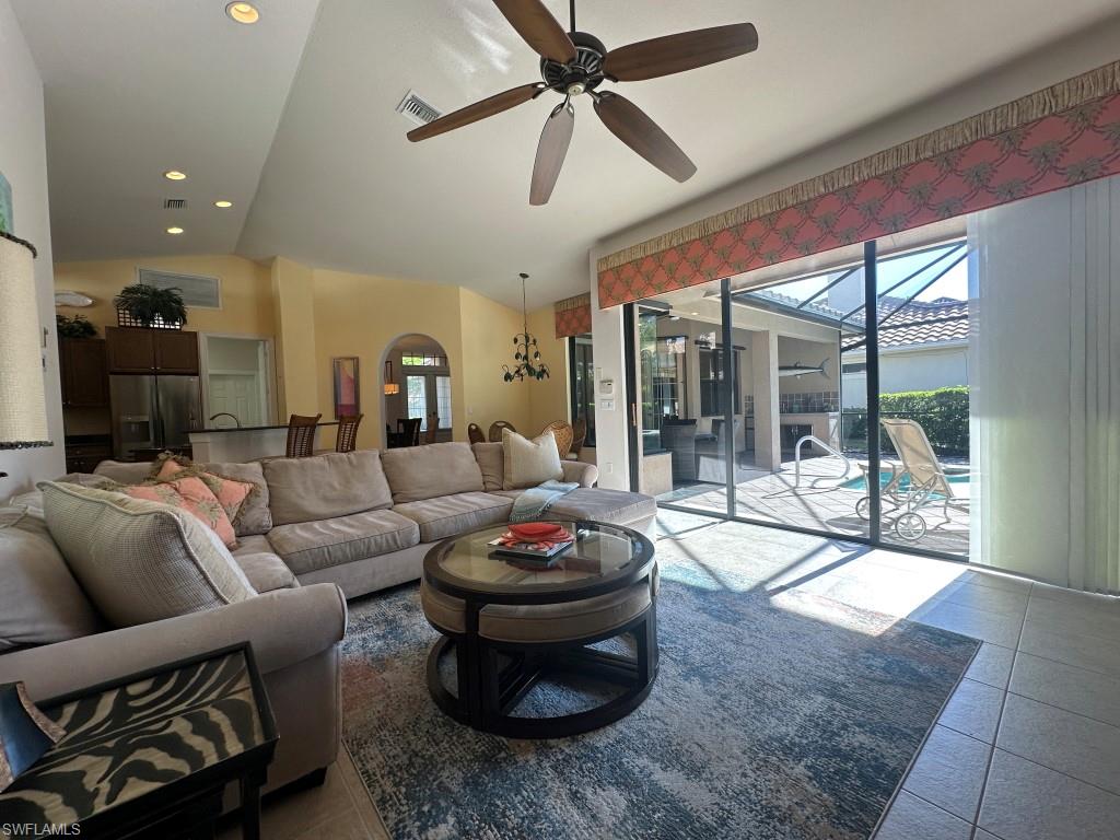 Family room looking back to the kitchen