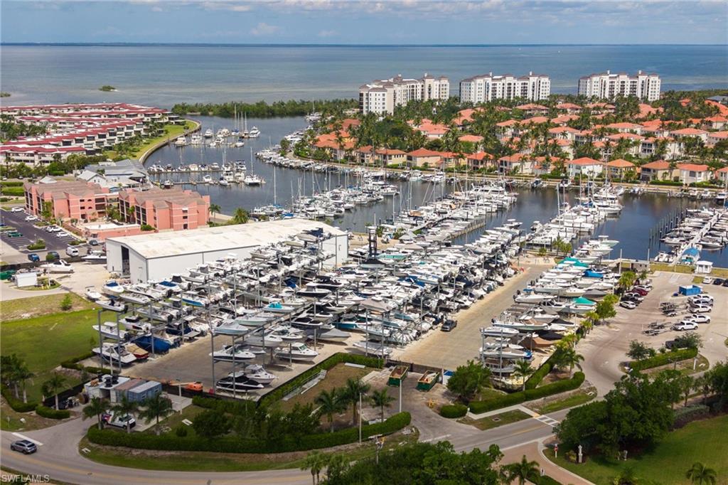 Extensive marina with numerous boat slips and dry storage facilities