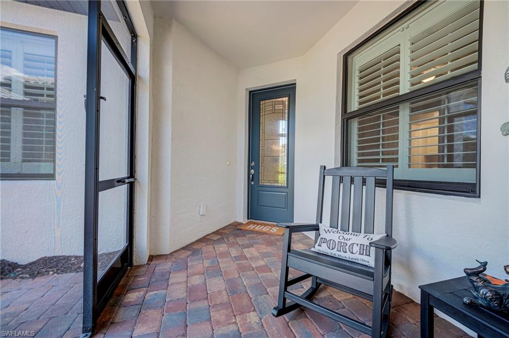 Screened-in front porch