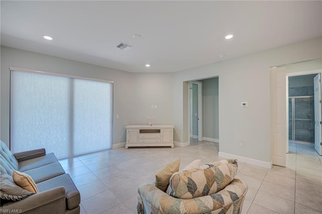 Living area with Hunter Douglas Blinds