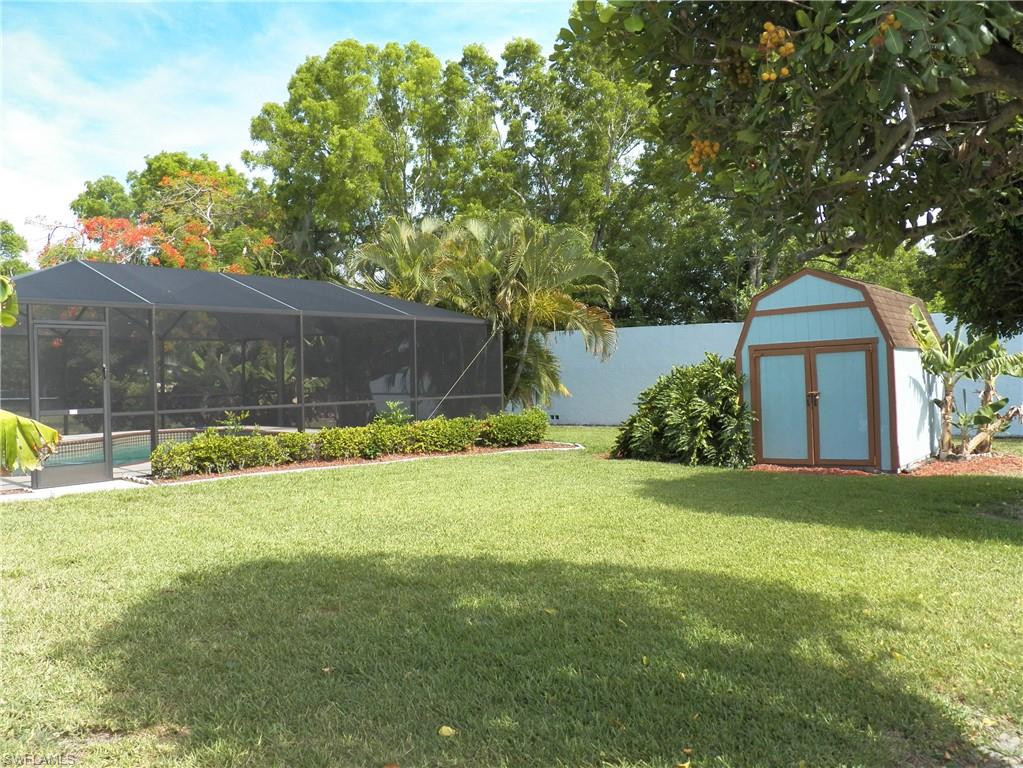 Side yard and shed