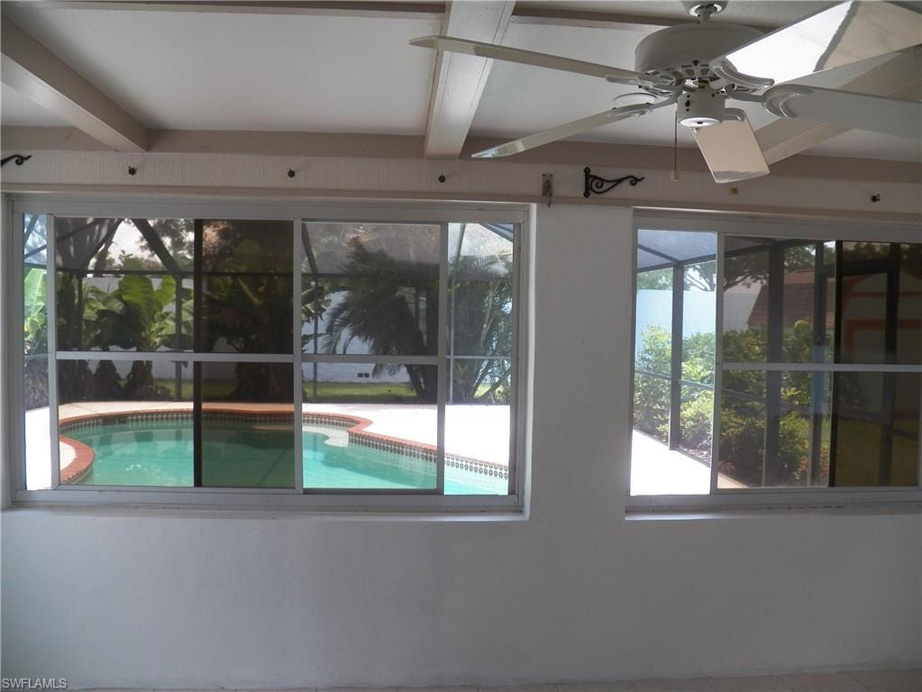 Florida Room & view of pool