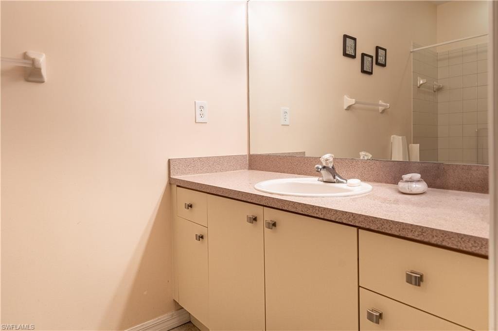 Bathroom featuring vanity