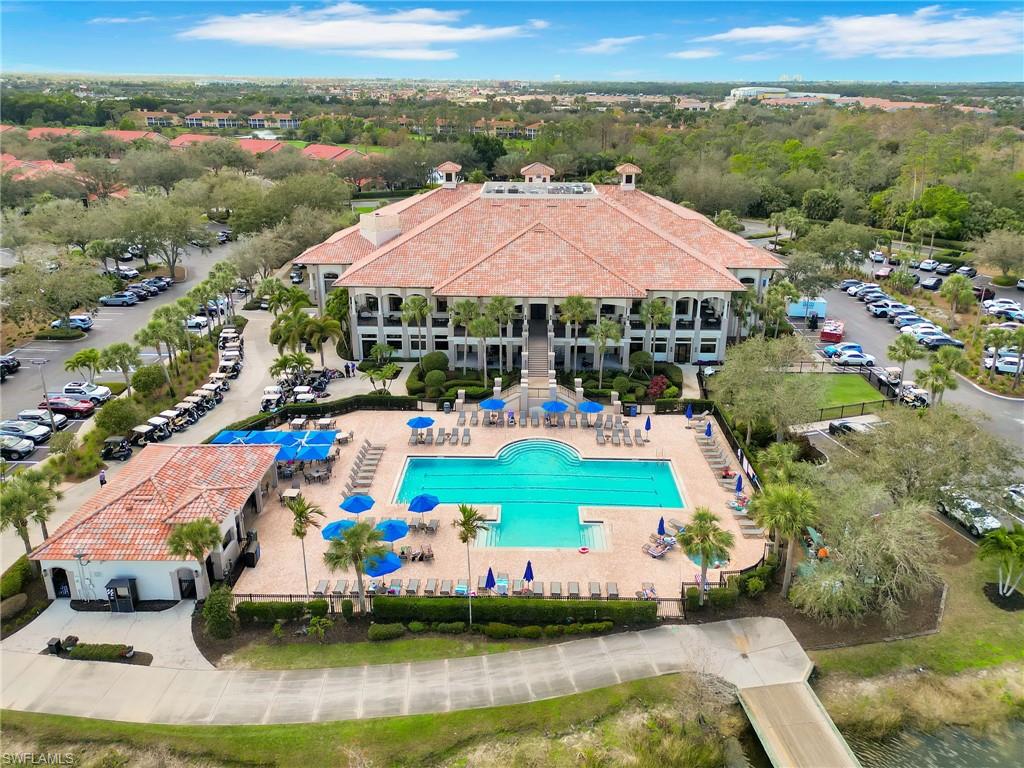 Aerial Rear View of the Grandezza Clubhouse & Pool Area