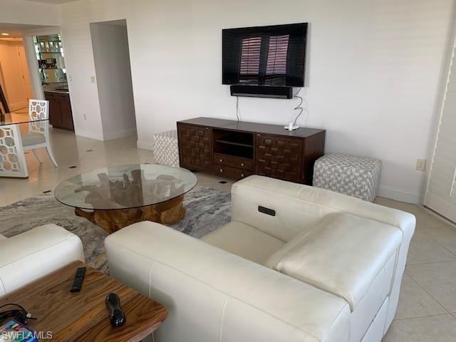 View of tiled living room