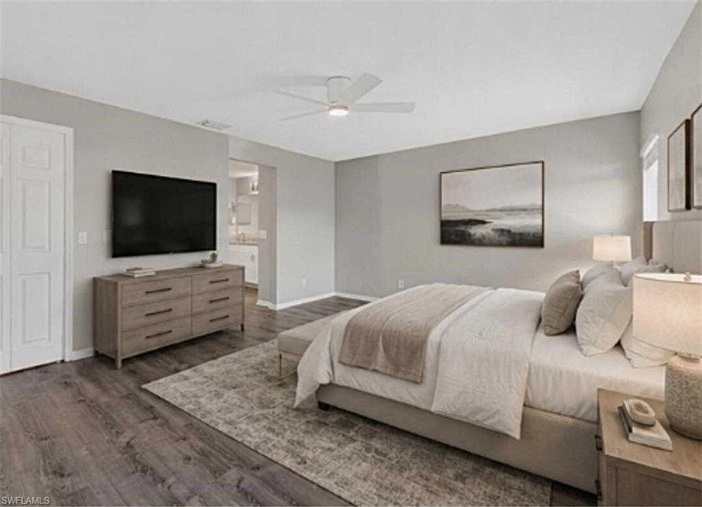 Spacious Primary Suite Virtually Staged