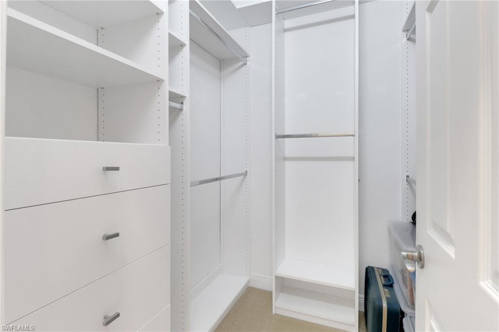 One of two walk-in closets