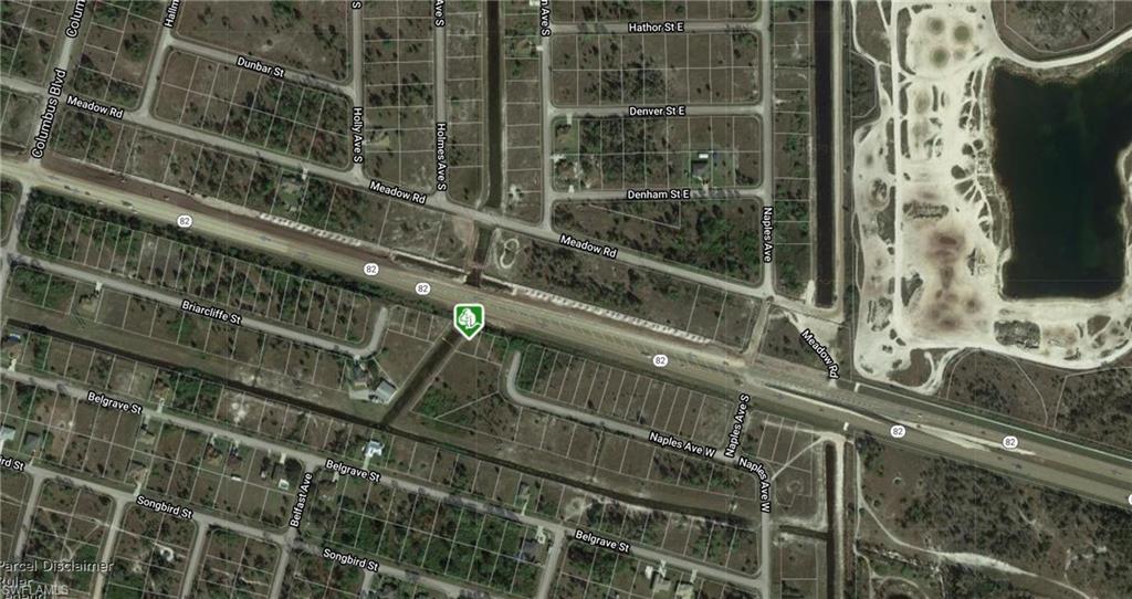 Aerial Map View. Displaying the geographic layout of the property and surrounding parcels
