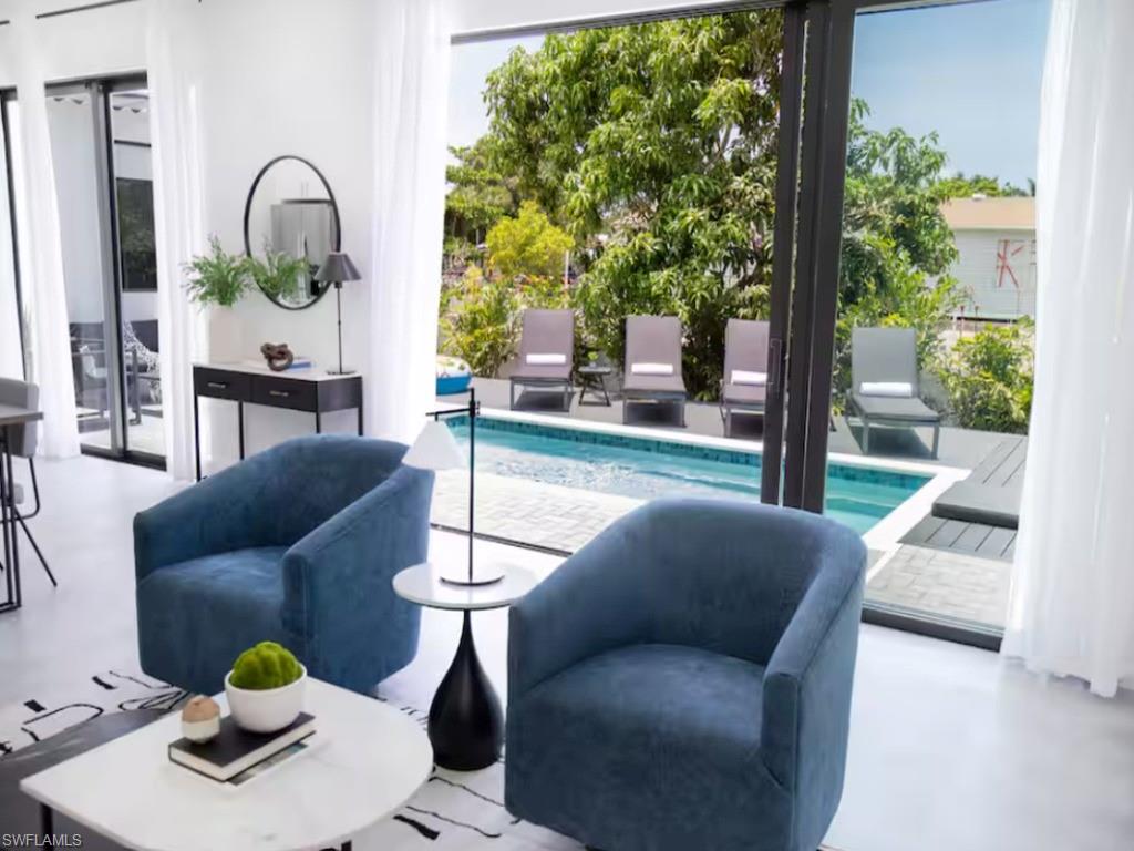 Pool view from the living room