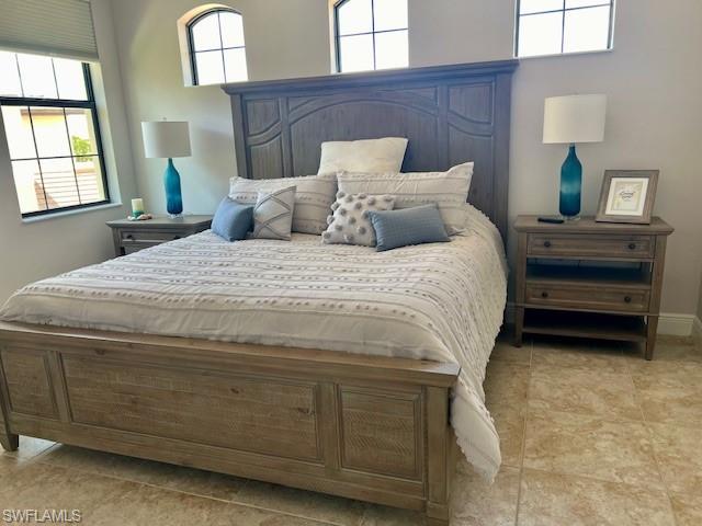 View of tiled bedroom