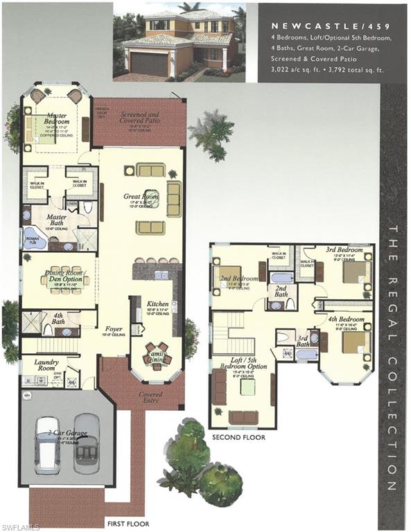 Newcastle Floor Plan with optional 5th Bedroom