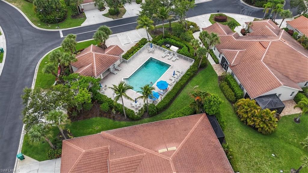 Bird's eye view of a pool