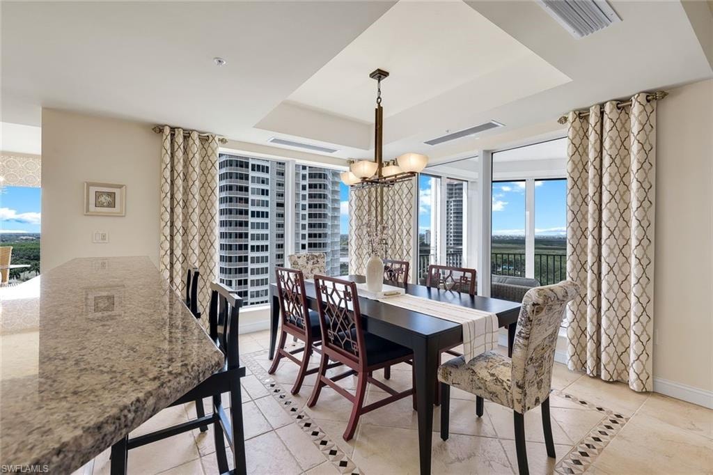 Another view of the formal dining space AND the views...