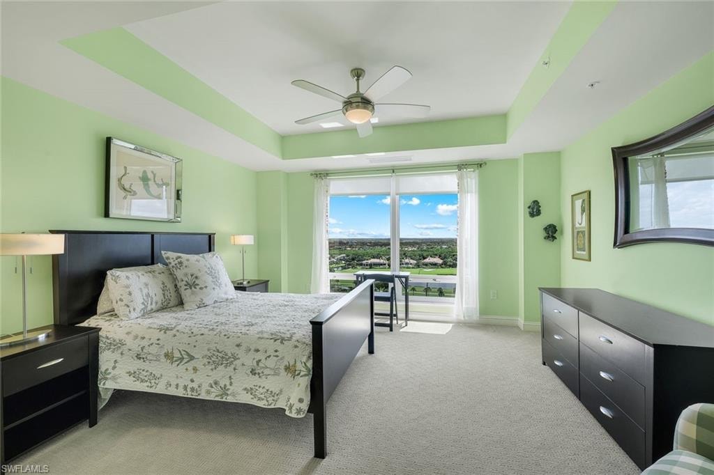 Third bedroom features stunning views of Bonita Bay's lush landscaping, lakes, and golf courses.