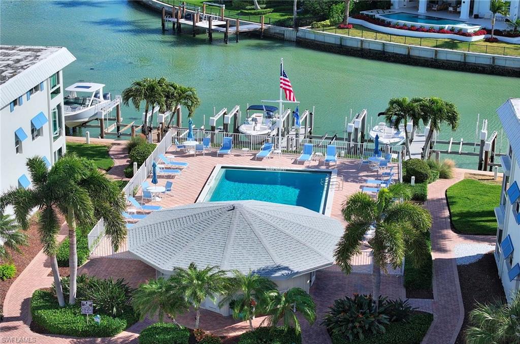 Community pool on the bay
