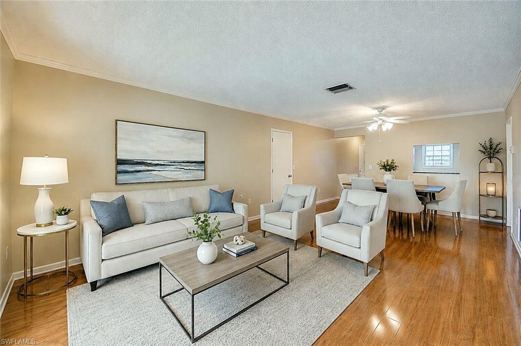 Virtually Staged Living/ Dining Space